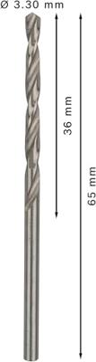 Bosch Accessoires Metaalboren HSS-G, Standard 3,3 x 36 x 65 mm 10st - 2608595057
