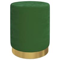 Hocker met opbergruimte rond fluweel groen - thumbnail