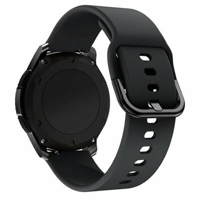 By Qubix - Siliconen sportband - Zwart - Compatible met Garmin Approach S12 / S40 / S42 - Compatible Garmin bandje - Bandbreedte: 20mm - Bandbreedte: 22mm