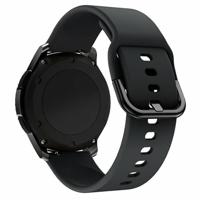By Qubix - Siliconen sportband - Zwart - Compatible met Garmin Approach S12 / S40 / S42 - Compatible Garmin bandje - Bandbreedte: 20mm - Bandbreedte: 22mm - thumbnail