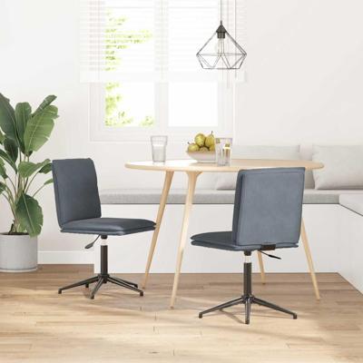 Eetkamerstoelen 2 st fluweel donkergrijs