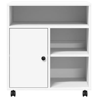 Printerkastje met wielen 60x50x67 cm wit Printerkastje met wielen 60x50x67 cm wit