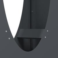 Brandhoutrek 50x23x100 cm koudgewalst staal antracietkleurig - thumbnail