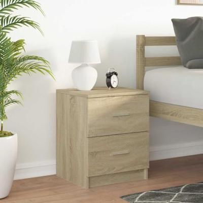 Nachtkastje met 2 lades 40x36x50 cm sonoma eikenkleurig