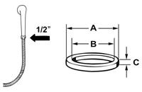Cornat Dichting-Set Doucheslang 1/2 (4St) - TEC380225 - thumbnail