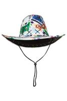 Cowboyhoed met euro print - thumbnail