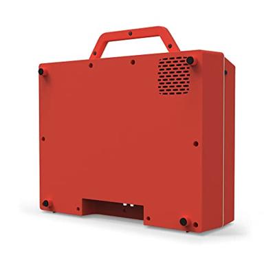 Victrola Re-Spin – Duurzame kofferplatenspeler met 3 snelheden (33 1/3, 45 & 78 RPM), riemaangedreven Bluetooth-draaitafel met ingebouwde basradiator en 3,5 mm hoofdtelefoonaansluiting (Rood)