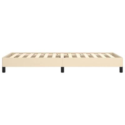 Bedframe zonder matras 90x190 cm stof crèmekleurig