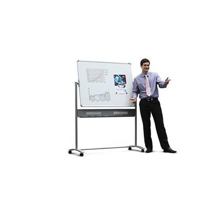 Nobo mobiel magnetisch whiteboard, kantelbaar, emaille, ft 120 x 90 cm