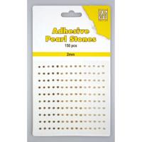 Nellie's Choice • adhesive pearls 150stuks/sheet 2mm 3 tones brown - thumbnail