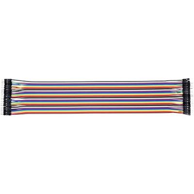 Renkforce JKMM403 Jumperkabel Arduino, Banana Pi, Raspberry Pi® [40x Draadbrug-stekker - 40x Draadbrug-stekker] 30.00 cm Bont