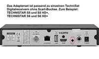 TechniSat Jack Cinch/SCART adapterset voor TechniSat receiver (geschikt voor TECHNISTAR S5, TECHNISTAR S6, DIGIPAL T2 DVR, DIGIT S3 DVR en andere apparaten) zwart - thumbnail