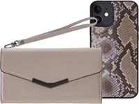 Mobilize 2in1 Elegant Magnet Clutch Apple iPhone XR/11 Beige Snake - thumbnail