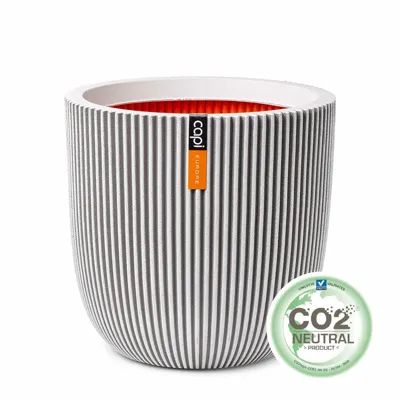 Capi nature groove nl bol bloempot 35x34 cm ivoor