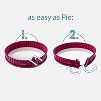 Coox Siliconen quichevorm met glazen bodem (Rood) - thumbnail