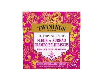 Twinings Ayurveda vlierbloesem framboos hibiscus 20 Zakjes