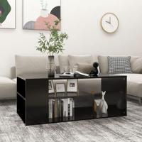 Salontafel 100x50x40 cm bewerkt hout zwart - thumbnail