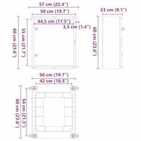 VidaXL Bedieningskast grijs 50 x 22 x 60 cm abs kunststof - thumbnail