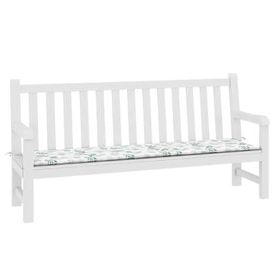 VidaXL Tuinbankkussen bladpatroon 200x50x3 cm stof