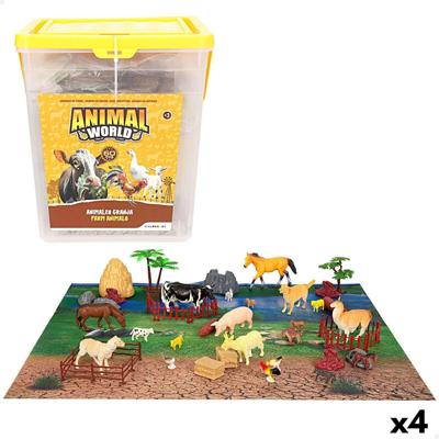 Set van Boerderijdieren Colorbaby Plastic 16 x 12 x 4 cm (4 Stuks)
