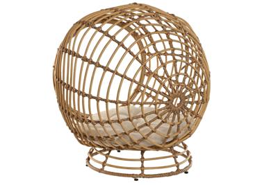 Hondenbed Home ESPRIT Wit Natuurlijk Synthetische rotan 60 x 58 x 58 cm