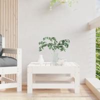 Tuinvoetenbank massief grenenhout wit - thumbnail