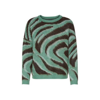 ONLY trui met zebraprint groen