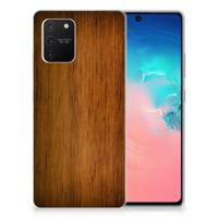 Samsung Galaxy S10 Lite | Bumper Hoesje | Donker Hout - thumbnail