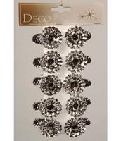Decoris kandelaar kerstboomkaars op clip zilver 10 stuks - thumbnail