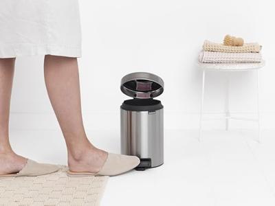 Brabantia newicon pedaalemmer 3l mat staal - thumbnail