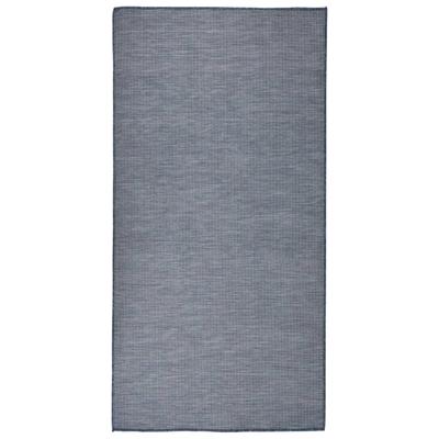 VidaXL Buitenkleed platgeweven 100x200 cm blauw