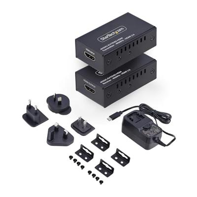 StarTech.com HDMI Extender Over CAT5e/CAT6, 4K 60Hz, Tot 60m, HDMI Transmitter/Receiver Kit, HDMI Verlenger, Power Over Cable