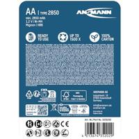 Ansmann HR06 Oplaadbare AA batterij (penlite) NiMH 2650 mAh 1.2 V 2 stuk(s) - thumbnail