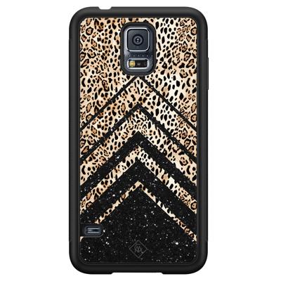 Samsung Galaxy S5 hoesje - Chevron luipaard