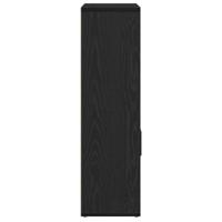 Boekenkast 60x24x85 cm bewerkt hout zwart eikenkleurig - thumbnail