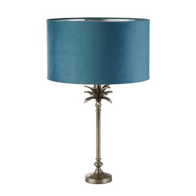 Searchlight TafellampPalm goud met blauwe kap - EU81210TE