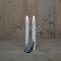 LED Dinerkaars Wax 23cm Wit 2st - thumbnail