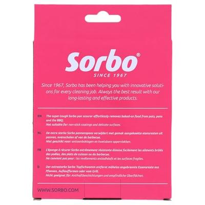 Sorbo pansponsen rvs 18 gram 4 stuks