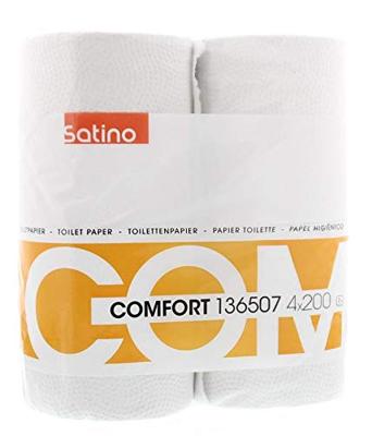 Toiletpapier satino mt1 smart 2laags 200 vel wit Toiletpapier satino mt1 smart 2laags 200 vel wit