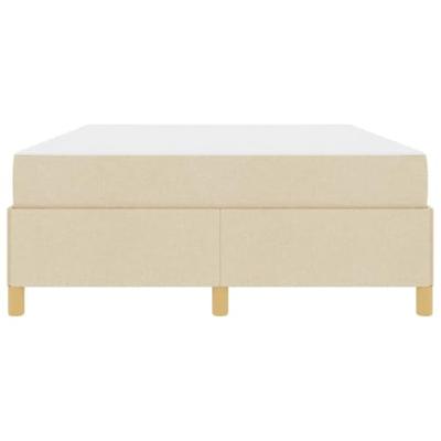 Boxspring bed met matras Crème en Wit 160 x 200 cm Stof