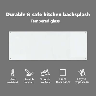 VidaXL Keuken spatscherm doorzichtig 110 x 40 cm gehard glas