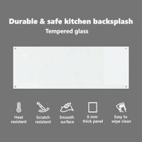 VidaXL Keuken spatscherm doorzichtig 110 x 40 cm gehard glas - thumbnail