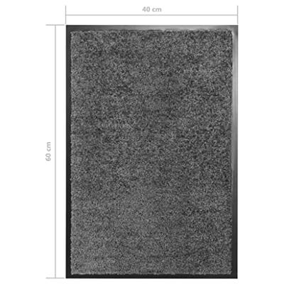 Deurmat wasbaar 40x60 cm antraciet - thumbnail