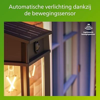 Philips LED Geri 929004632601 Wandlamp op zonne-energie met bewegingsmelder LED 3.2 W Zwart Philips LED Geri 929004632601 Wandlamp op zonne-energie met bewegingsmelder LED 3.2 W Zwart