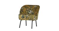 WOOOD Fauteuil 'Vogue Poppy' Velvet, kleur Mosterd - thumbnail