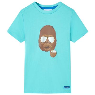 Kindershirt met korte mouwen 116 zeeblauw Kindershirt met korte mouwen 116 zeeblauw