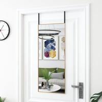 VidaXL Deurspiegel 40x100 cm glas en aluminium goudkleurig - thumbnail
