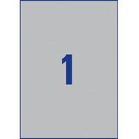 Avery-Zweckform L6013-20 Etiketten voor typeplaatjes 210 x 297 mm Polyester folie Zilver 20 stuk(s) Permanent hechtend Laser (zwart/wit), Kopiëren (zwart/wit), - thumbnail