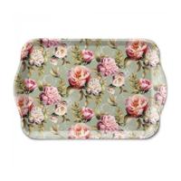 Ambiente Tray Peonies composition green - thumbnail