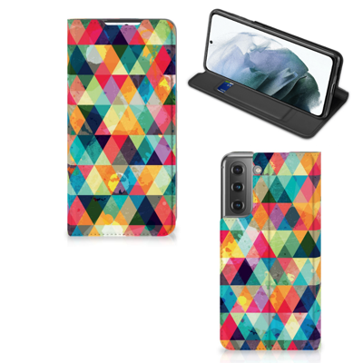 Samsung Galaxy S21 FE | Hoesje met Magneet | Geruit